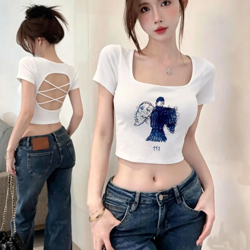 Top corto Milo j para mujer, ropa de calle barata para fiesta, camiseta japonesa de anime, vintage, cutecore, kawaii