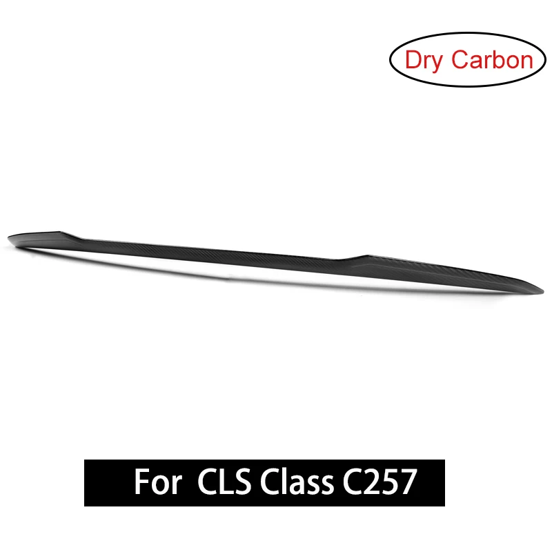 For Mercedes CLS Class C257 4-Door Sedan 2018-UP Dry Carbon Fiber Rear Trunk Spoiler Wings Car Styling Roof Boot Lid Lip Tails