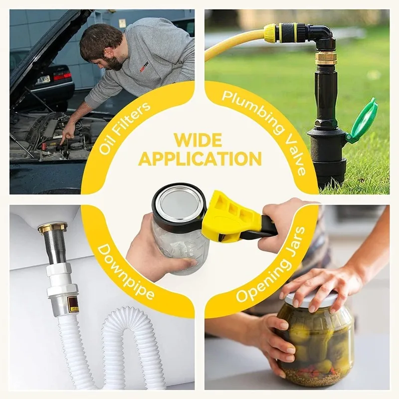 أداة إزالة مفتاح ربط فلتر الزيت قابلة للتعديل، مفتاح ربط سلسلة حزام شديد التحمل لإصلاح السيارات، مجموعة تفكيك عالمية