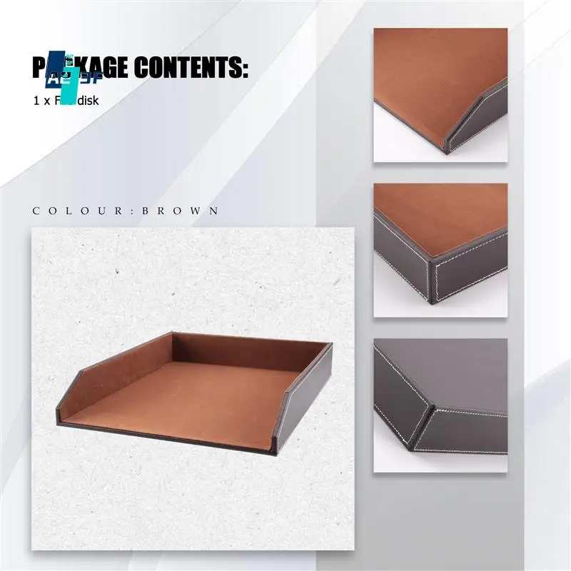 

A23F-PU Leather Collection Letter Tray,Document Desk Stackable Office File
