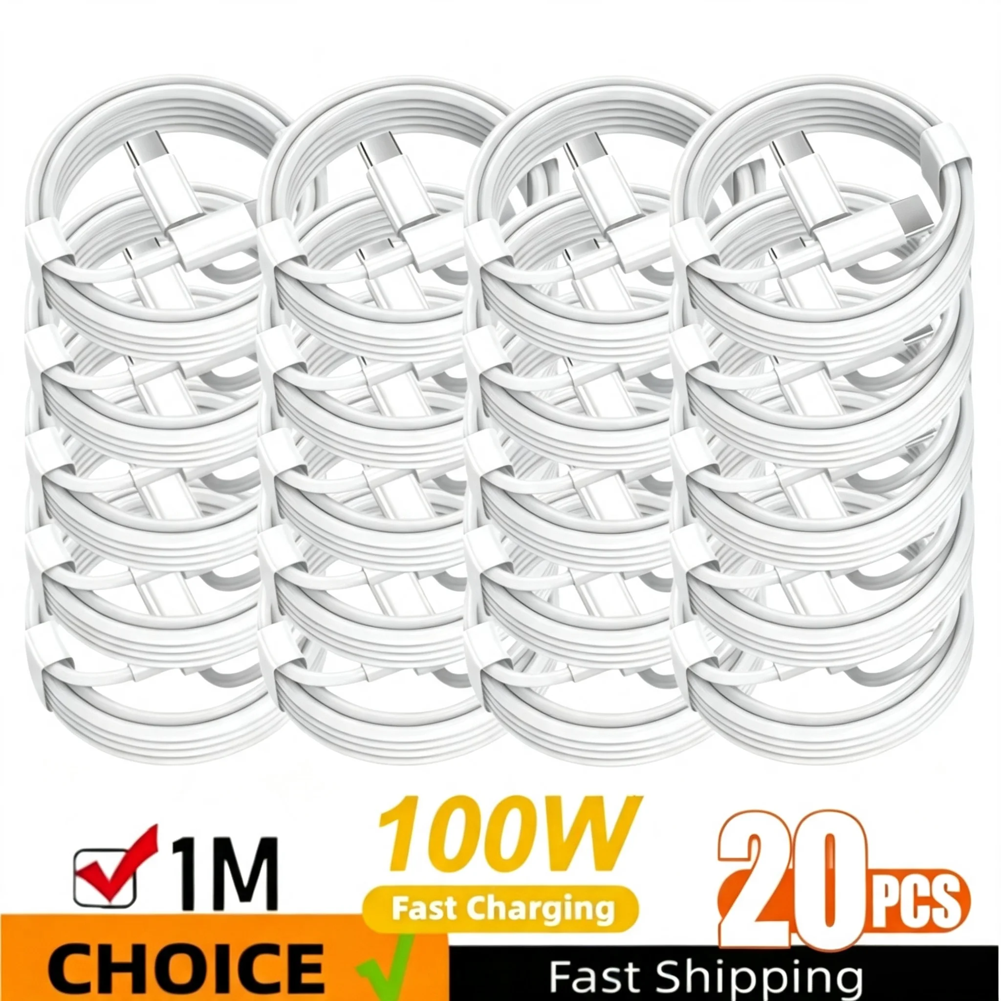 20-cabos-usb-c-para-usb-tipo-c-pd-100w-cabo-de-dados-para-carregamento-rapido-para-iphone-15-16pro-huawei-samsung-xiaomi-branco-1m
