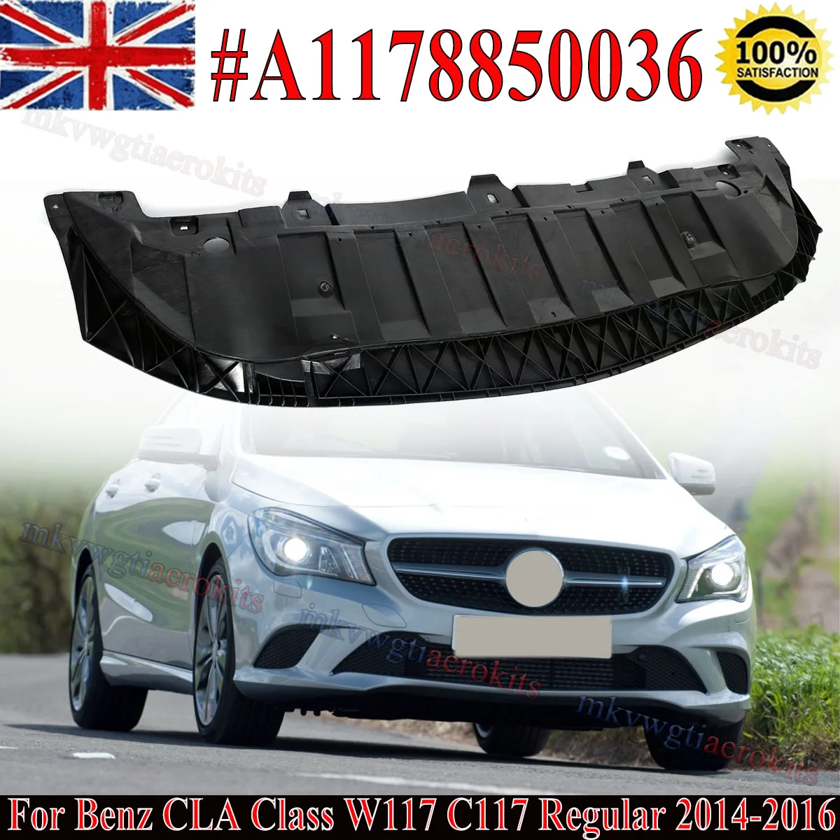 

For Mercedes Benz CLA-Class W117 Front Lower Bumper Guard Board C117 CLA250 2014 2015 2016 Lower Guard Board Splash Shield Mud