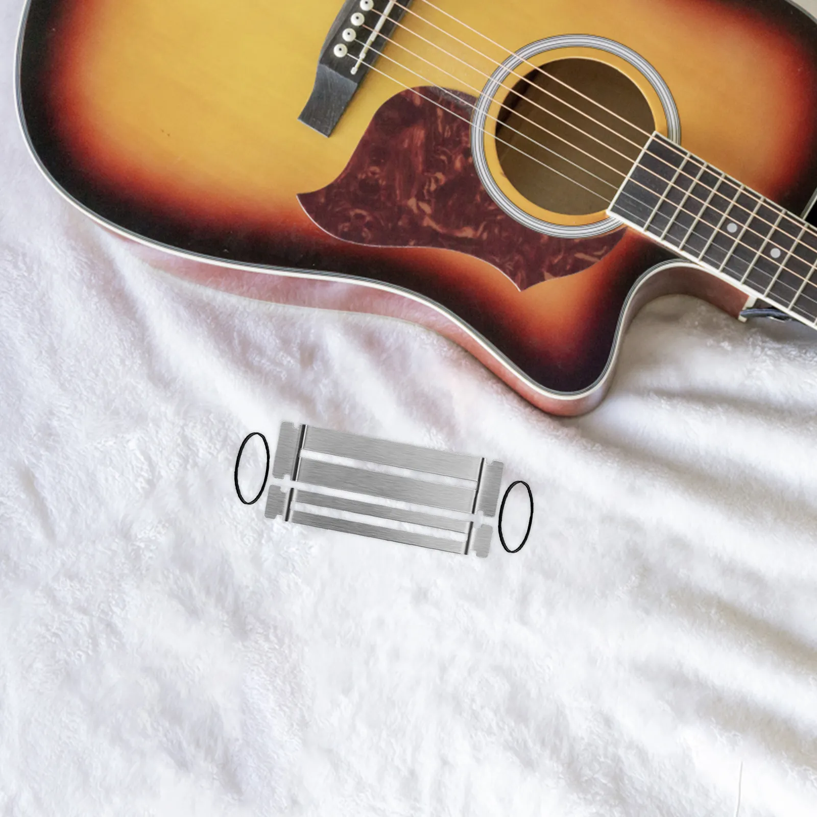 

4 Sets Guitar Luthier Tool Kit Stainless Steel Fingerboard Fret Protector Pads Bass Fretboard Repair Maintenance Polishing Guard