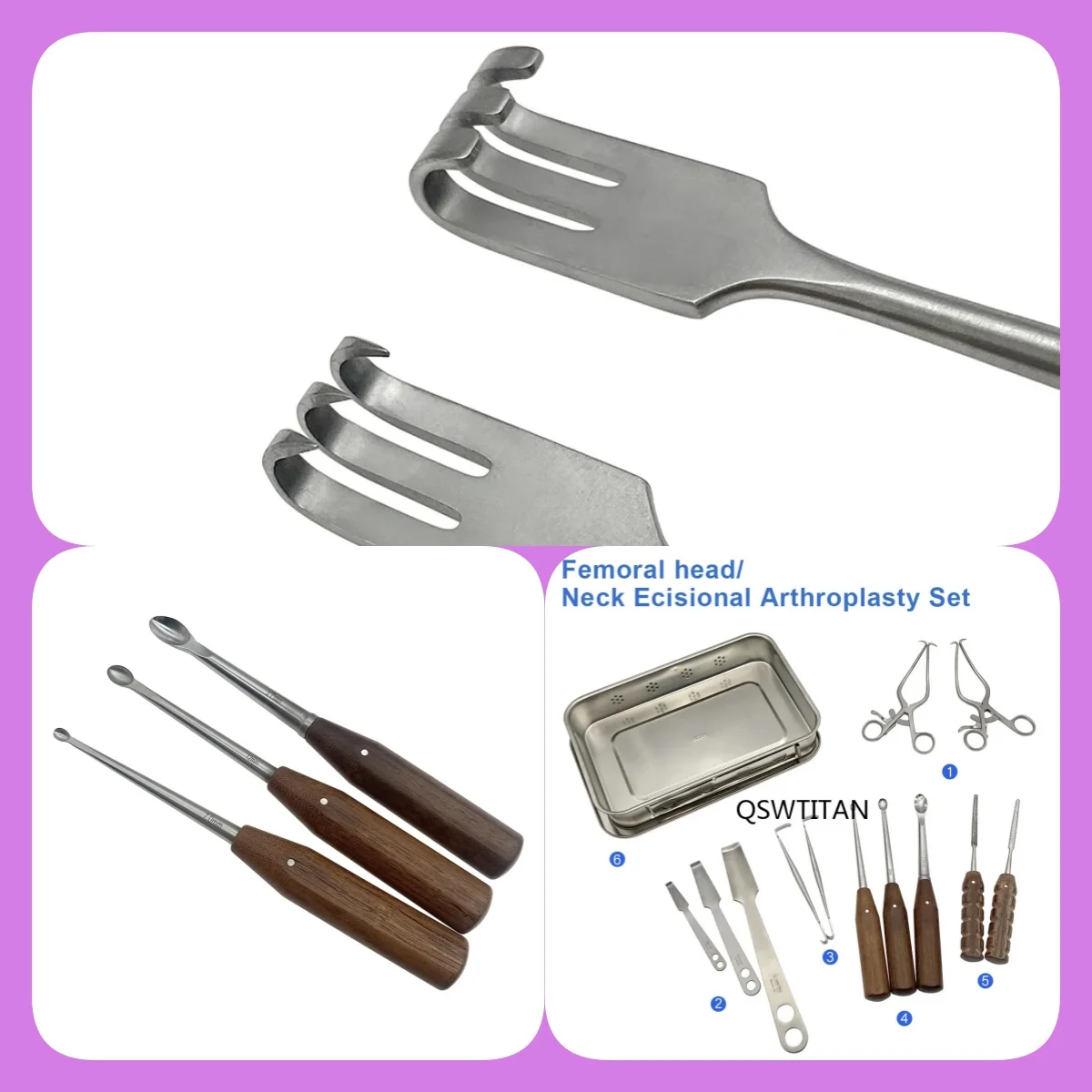 

Small Animal Orthopedic Joint Surgical Set: Veterinary Head/Neck Excisional Arthroplasty Instruments