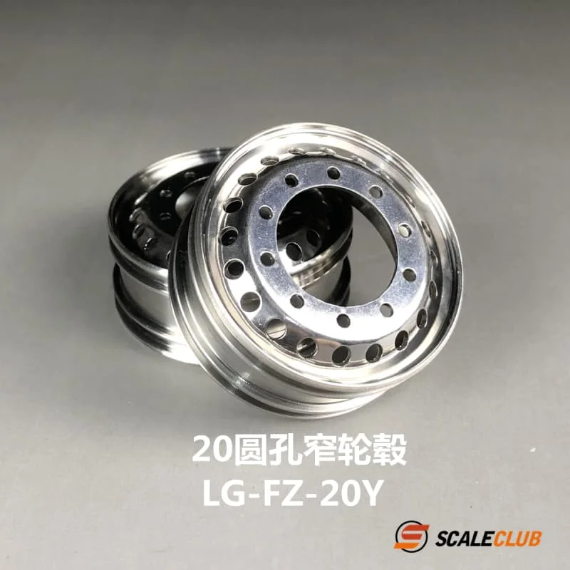 R/C Speelgoed Truck Velg Metalen Universele Brede Smalle Velgen Voor Tamiya LESU SCANIA VOLVO Tractor Truck 1/14 Onderdelen SCALECLUB