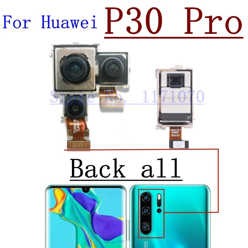 Original For Huawei P30 Pro Lite Front Rear View Back Camera Frontal Main Facing Small Camera Module Flex Replacement Parts