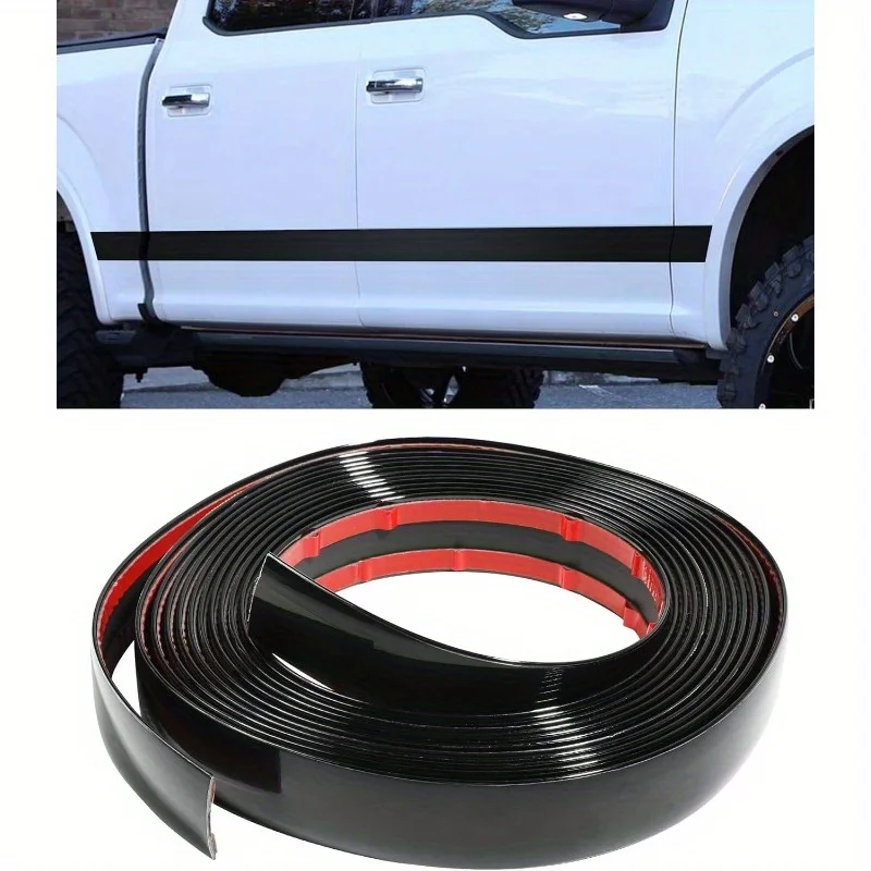 Fita Protetora de Borda Lateral Externa em PVC Cromado Autoadesiva YITAPE para Carros, Decoração Automotiva, Fita Antirriscos