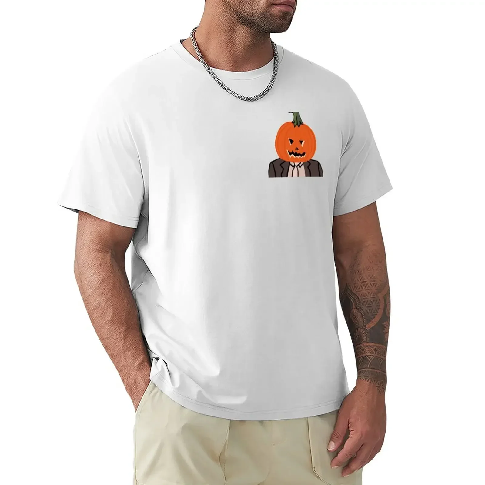 

Dwight Schrute Pumpkin Head T-Shirt customizeds anime figures tops sweat shirts, men