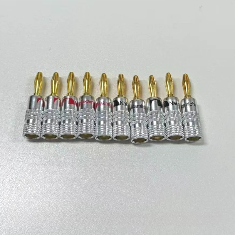 10pcs Matihur Banana Plugs 24K Gold-plated 4MM Banana Connector with Screw Lock For Audio Jack Speaker Plugs HiFi