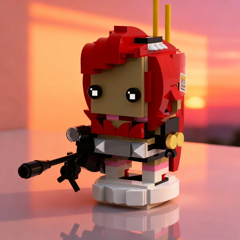 

225 шт. MOC аниме снайперская девушка Brickheadzed модель строительные блоки игрушки строительство творческая идея Рождественский подарок образование кирпич