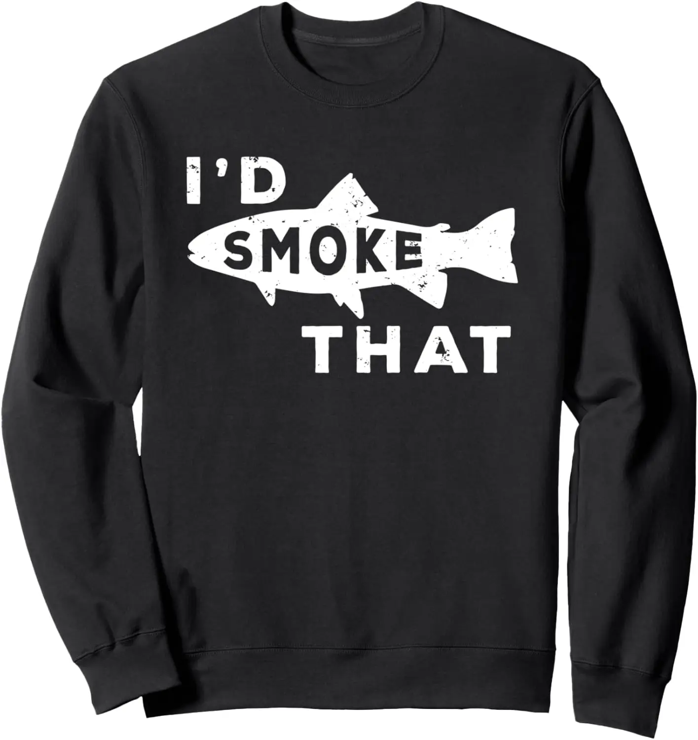 Funny Smoked Fish BBQ Grillmaster Fishing Joke Sweatshirt