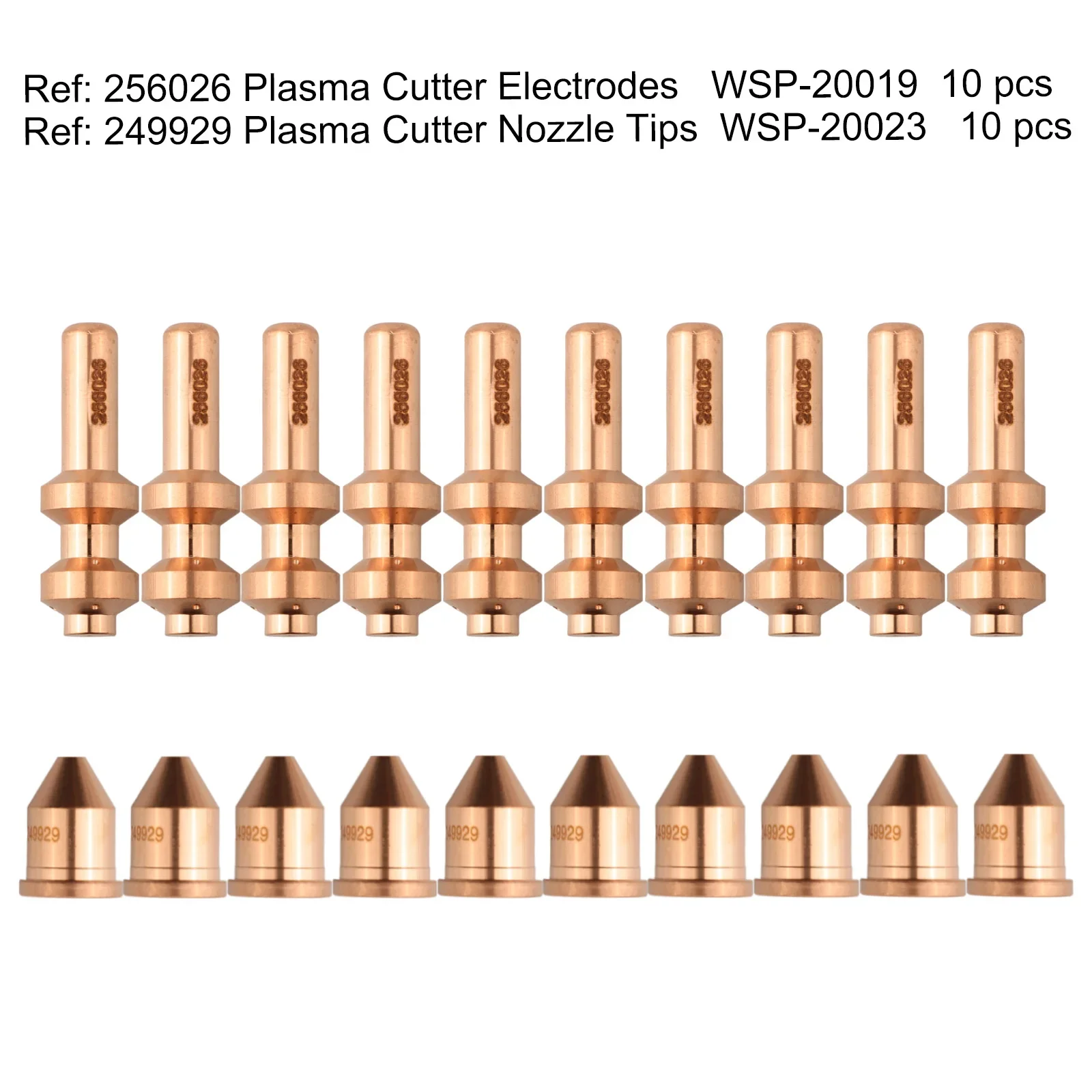 20pcs Electrodes And Tips Kit 60A Electrode 256026 Tip 249929 ForSpectrum 875 Auto-Line Cutter Welding Accessories