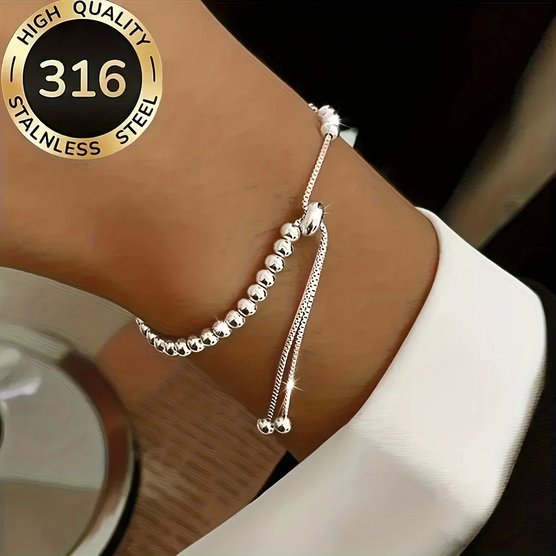 Elegante pulsera de acero inoxidable con cierre de bola, diseño unisex simple, multifuncional, moderno y versátil, hipoalergénico, regalo perfecto para el día de San Valentín, el día de la madre o Navidad, adecuado tanto para hombres como para mujeres.