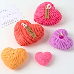 3D Woven Love Silicone Candle Mold DIY Heart Shaped Aromath Soap Molds Plaster Resin Craft Making Home Valentine's Day Art Gifts