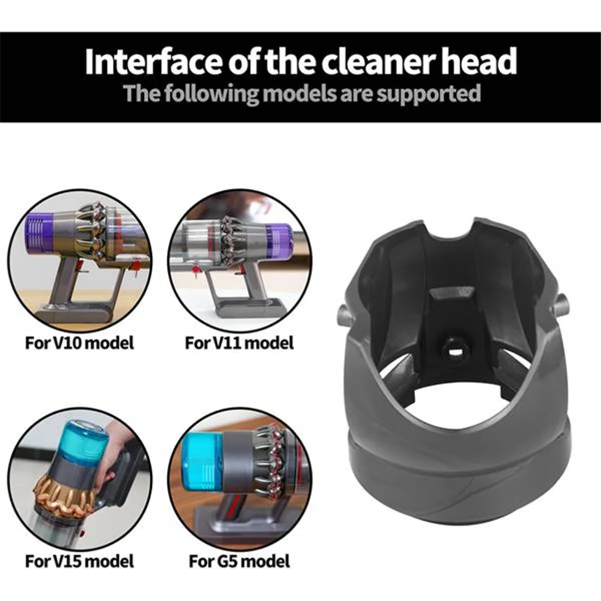 A44TV-Ball Wheel + Vacuum Head Connector Replacement for Dyson V10 V11 V15 100W High Torque Cleaner Head Accessories