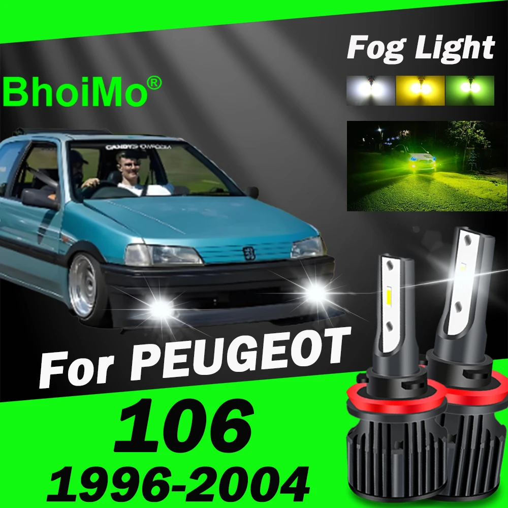 

BhoiMo For PEUGEOT 106 1996 - 2004 Front Fog Light Bulbs 1997 1998 1999 2000 2001 2002 2003 Led Lamp