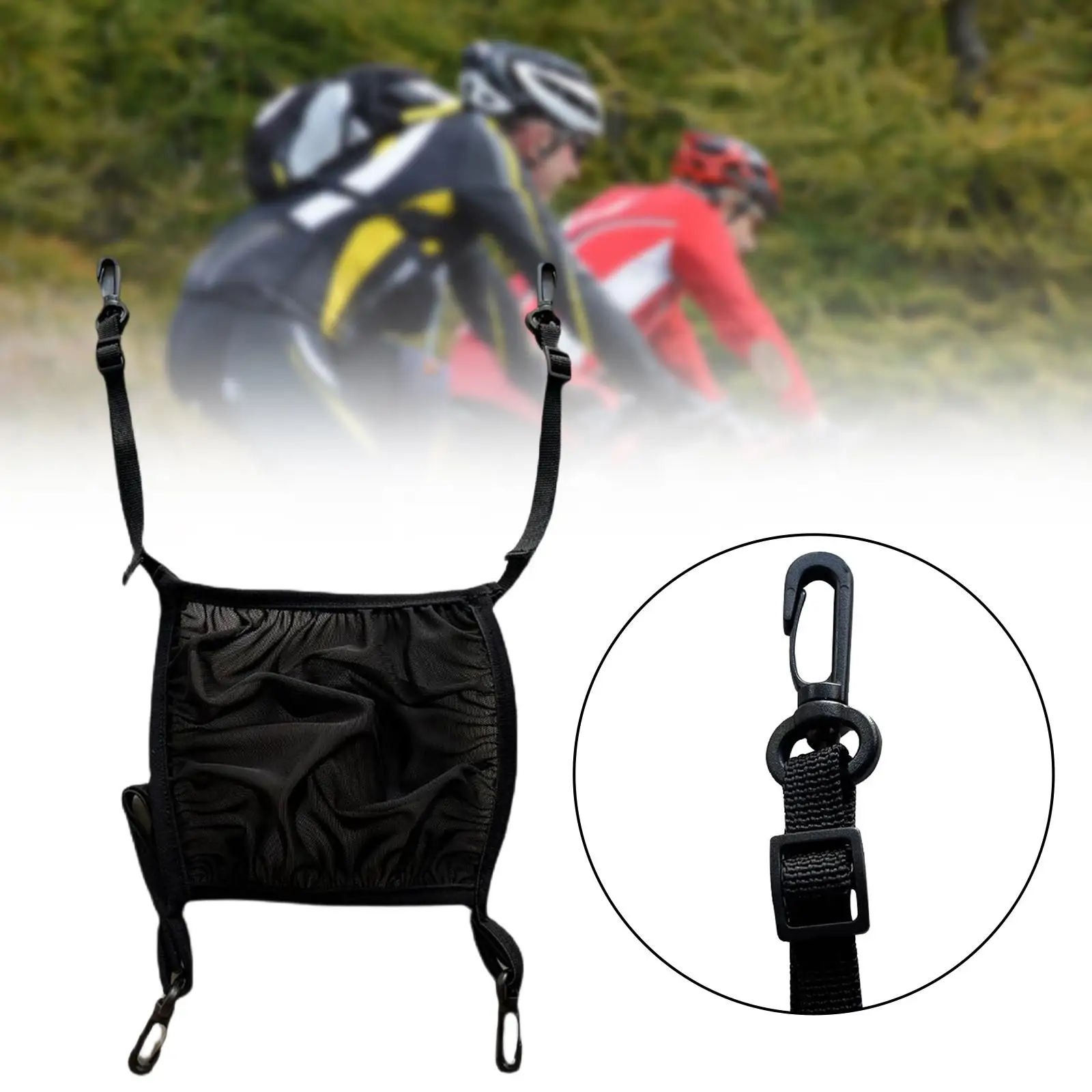 

Motorcycle Helmet Holder for Backpack 4 Side Elastic Bands Breathable Multifunctional Easy to Install for Camping Trekking