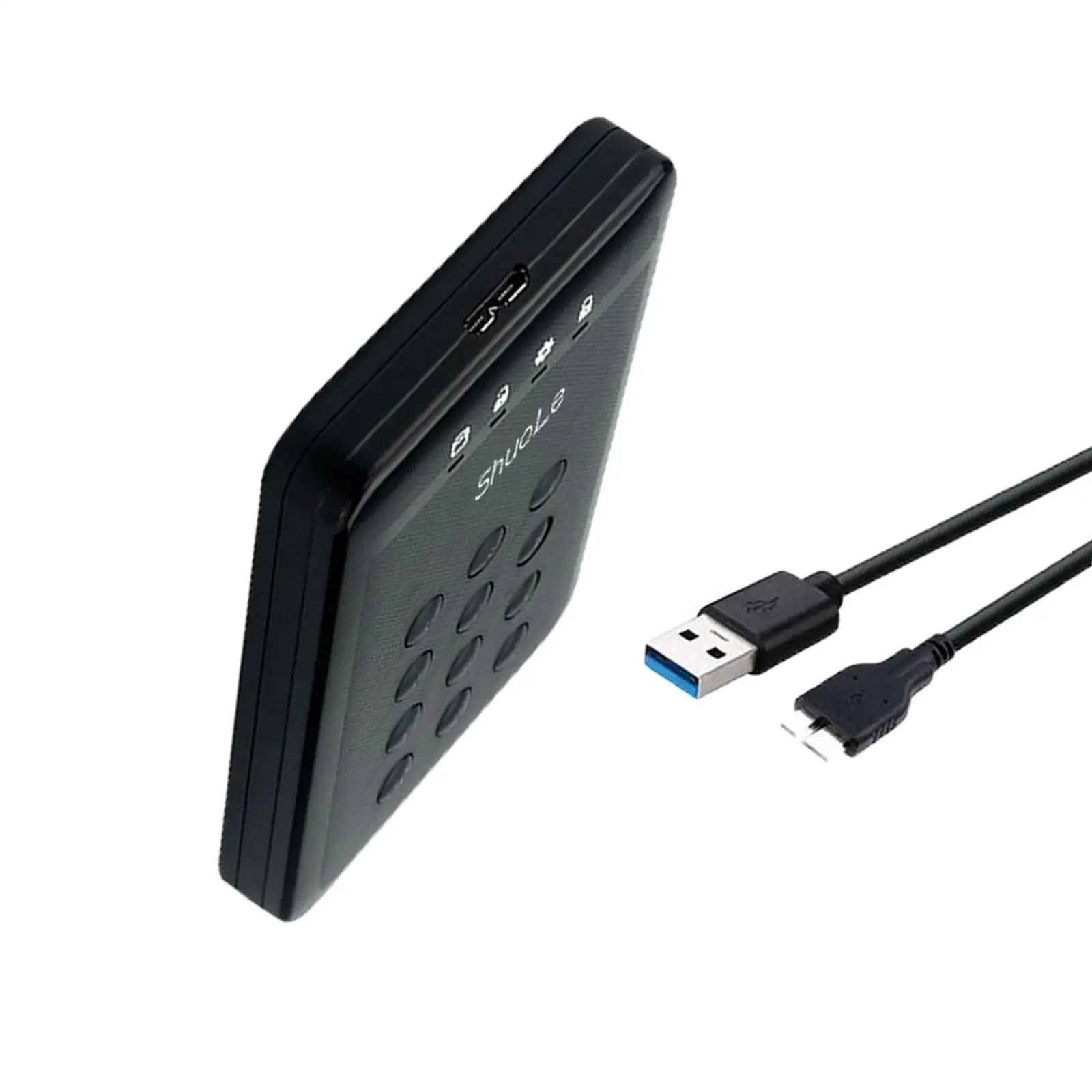 USB 3.0 2.5 Inch SATA HDD Enclosure with Password Protection AES 256 Bit Encryption Hard Drive Case for Laptop Desktop