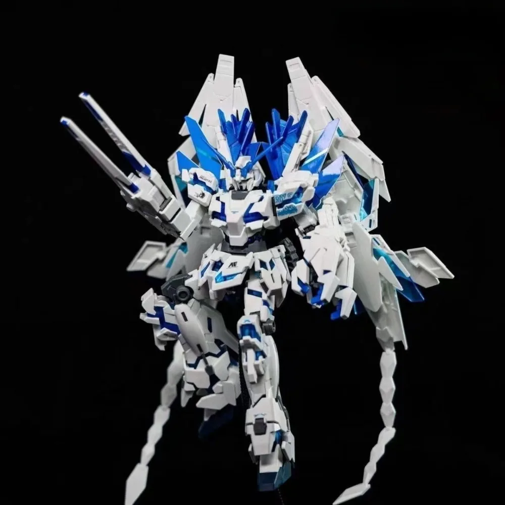 

HG 1/144 Perfect Unicorn Destroy Mode Action Figure Articulated Mecha Model Kit Anime Collectible Display Toys Children's Gift