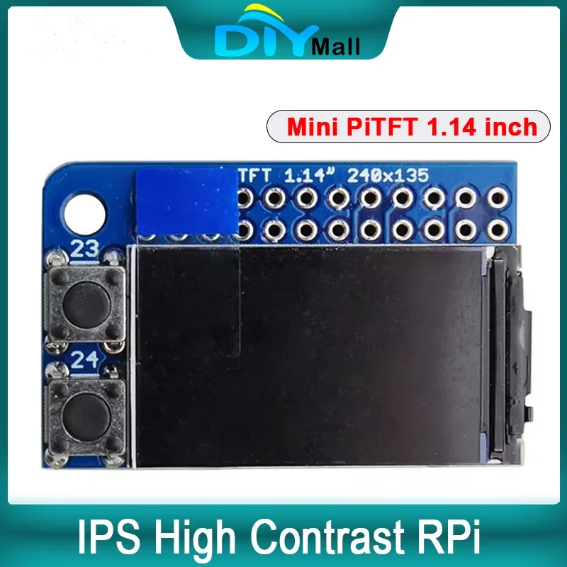 Mini pift 1.14 "polegadas 248*135 ips tft spi st7789 3.3v alto contraste para raspberry pi 4/3b +/zero & 65k cores