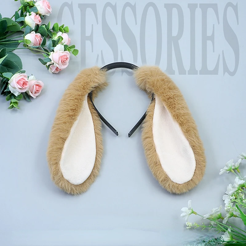 Kawaii donne ragazze che cadono orecchie accessori per capelli capelli simpatico coniglio coniglietto peluche Lop orecchie tornante Lolita Cosplay accessori per capelli