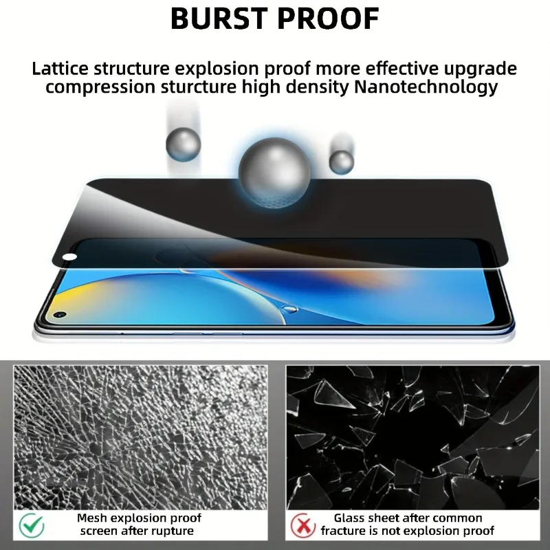 3 قطعة واقي للشاشة من الزجاج المقسى مضاد للزقزقة لهاتف OPPO A53s A54 A72 A74 A74 5G A78 4G A94 5G A80 5G A96 حماية من الخدش #2