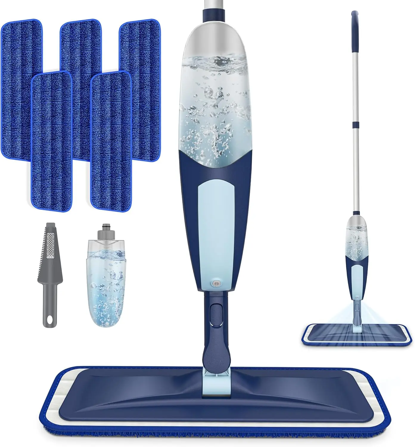 

Microfiber Floor Mop with Washable Pads for Dry and Wet Cleaning on Hardwood, Laminate, Tile