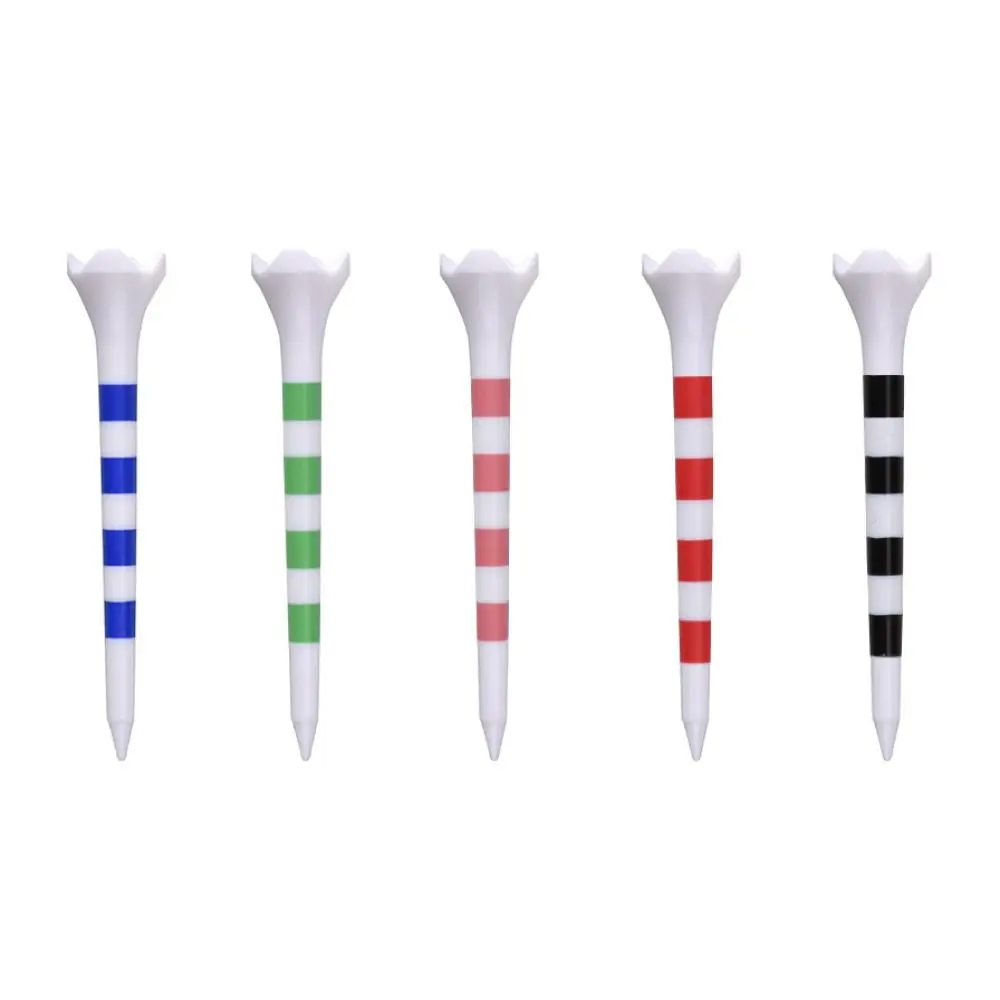 20Pcs Colorful 70/83mm Golf Tee Set Professional Durable Golf Ball Holder with Stripe Stripes Golf Practice Tees Golf Training