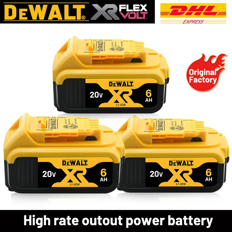 

Оригинальный аккумулятор DEWALT, 20 В, 6 Ач, литий-ионный аккумулятор, DCB115, DCB118, аккумулятор для инструментов Dewalt, зарядное устройство DCB1104