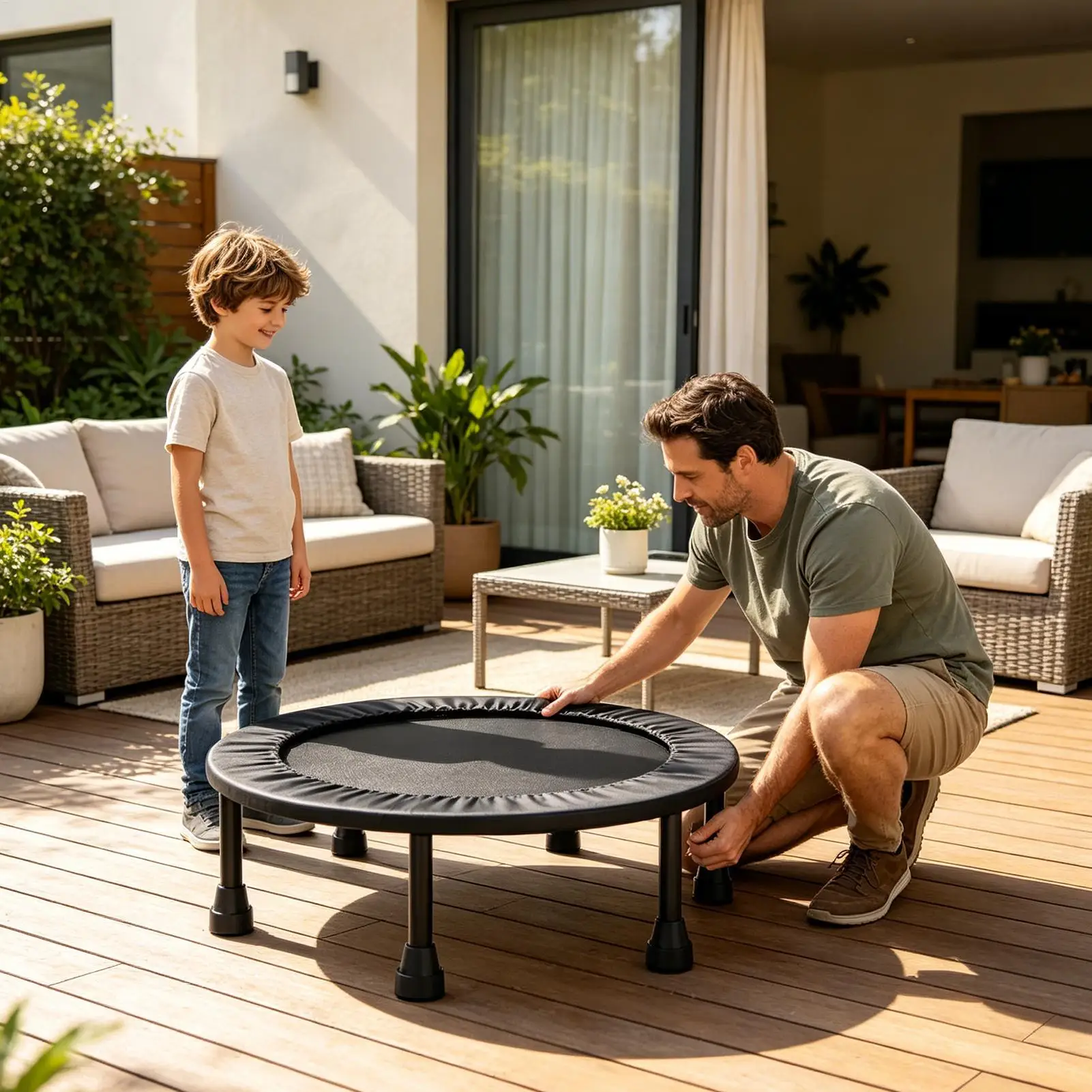 Trampoline Accessory Legs High Rebound Sweat Proof Mini Trampoline Legs Tube For Kids Young Parents Grandparents Park Schools