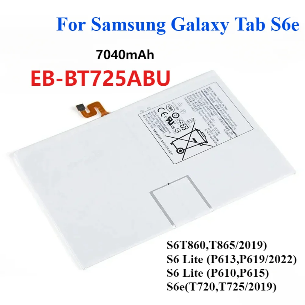 New EB-BT725ABU 7040mAh Replacement Tablet Battery for Samsung Galaxy Tab S5e T725C T720 SM-T720 SM-T725