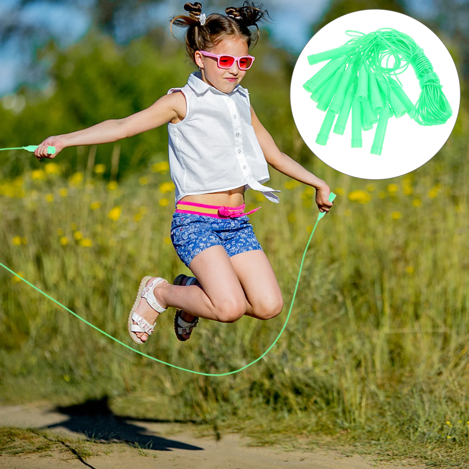 10 Pcs Jump Rope Children's Skipping Toddler Ropes for Fitness Plastic Cordless Weighted Exercises