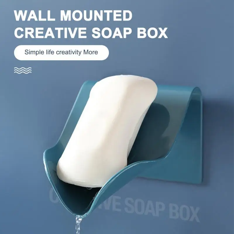 

Container Shower Dish Soap Holder Box Bathroom With Drain Water For Soap Dishes Pads Holders Sution Cup Solid Tray Case Drainer