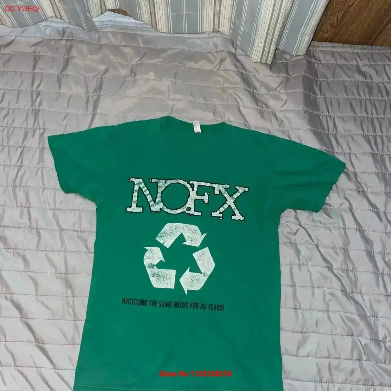 NOFX Recycling The Same Music For 25 Years T Shirt Small vintage Washed Slightly graphic Stretched Top Everyday Wear vintage