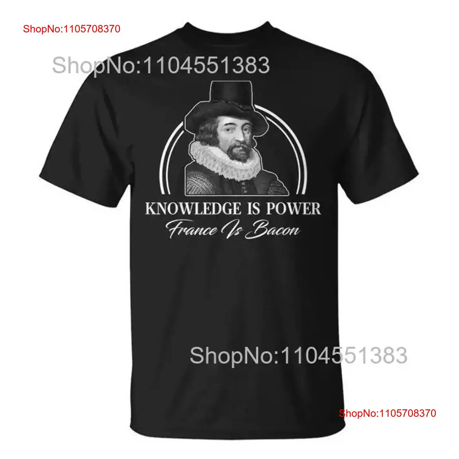 T-shirt « La Connaissance Est Puissance » de Francis Bacon, taille S à 5XL, vintage, délavé, polyvalent, vêtements de créateur, streetwear, graphique