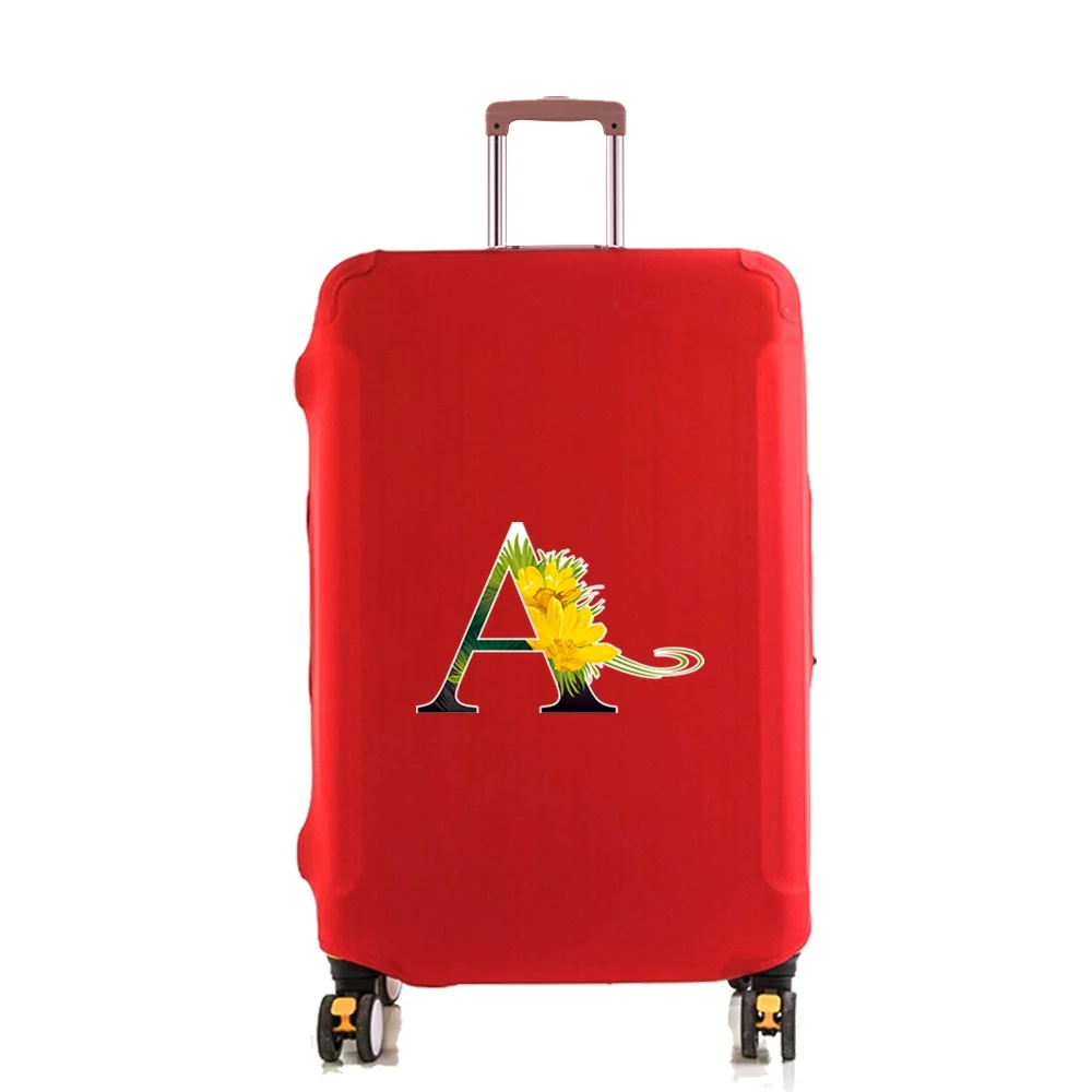 Luggage Protective Cover 26 Letters Printed Travel Suitcase Elastic Dust Bag for 18-28 Inchs Trolley Case Traveler Accessories