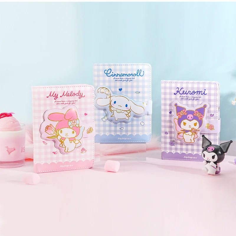 

3pcs/lot Sanrio Kuromi Melody Cinnamoroll Notebook Cute Portable Note Book Diary Planner Stationery Gift School Supplies