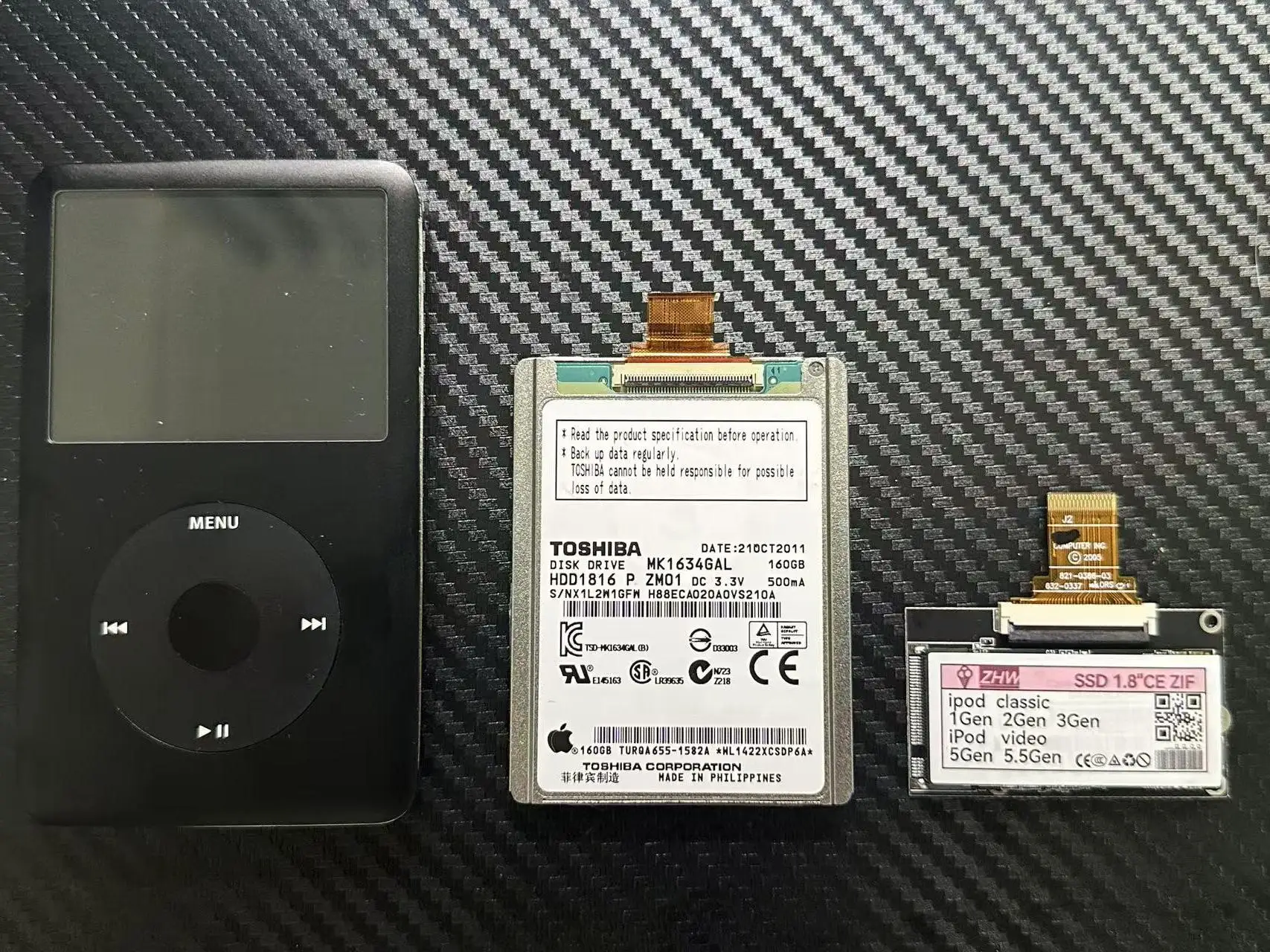 China's new iPod classic small size SSD best chip optimization 5th 5.5th 6th 6.5th 7th 7.5th running stable province saving