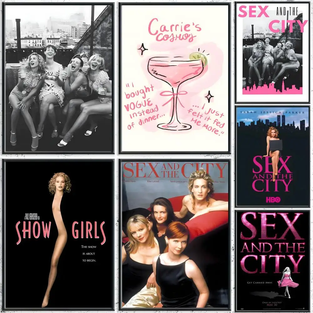 S-Sex and the City TV Movie Painting Calligraphy HD Canvas Poster Crease Free Waterproof All Space Wall Decor