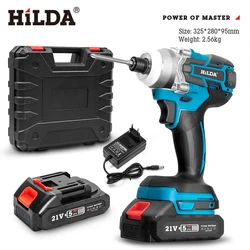 HiLDA Household Electric Impact Wrench Nailing Machine Lithium-ion Charging Wrench High Torque Wrench Tool Set