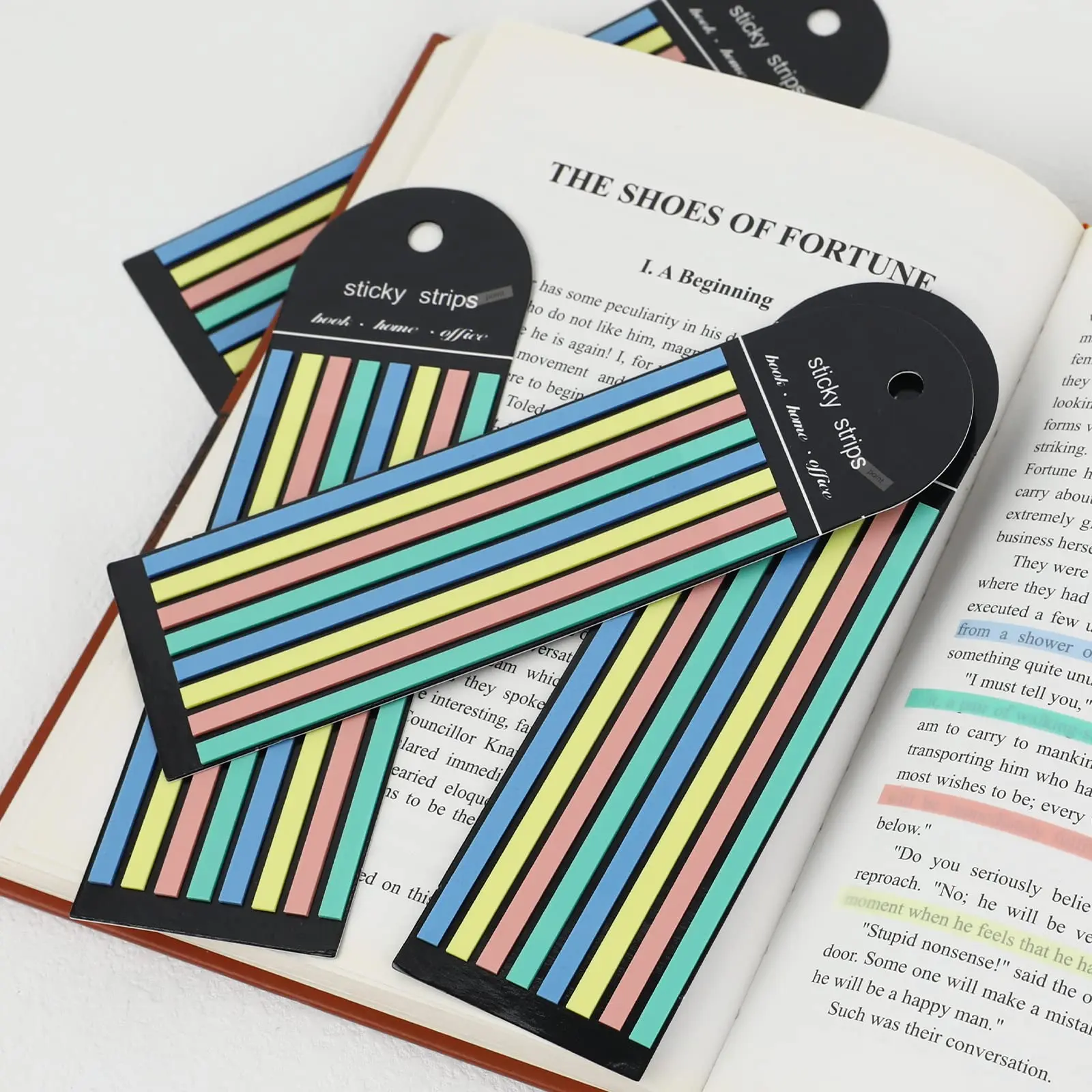 Multi-colored Long Strip Index Stickers, Writable Index Tabs for Book Annotation, Macaron Highlighter Tape for Note Memory