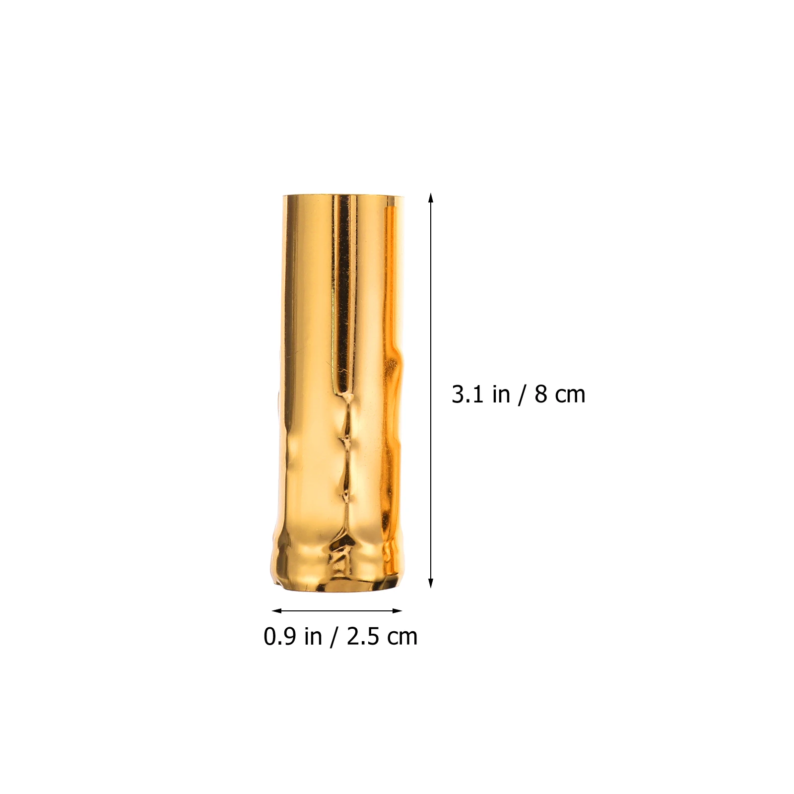 

6 Pcs Crystal Chandelier Cable Iron Tube Seat Lamp Holder Golden Taper Hurricane Tubes