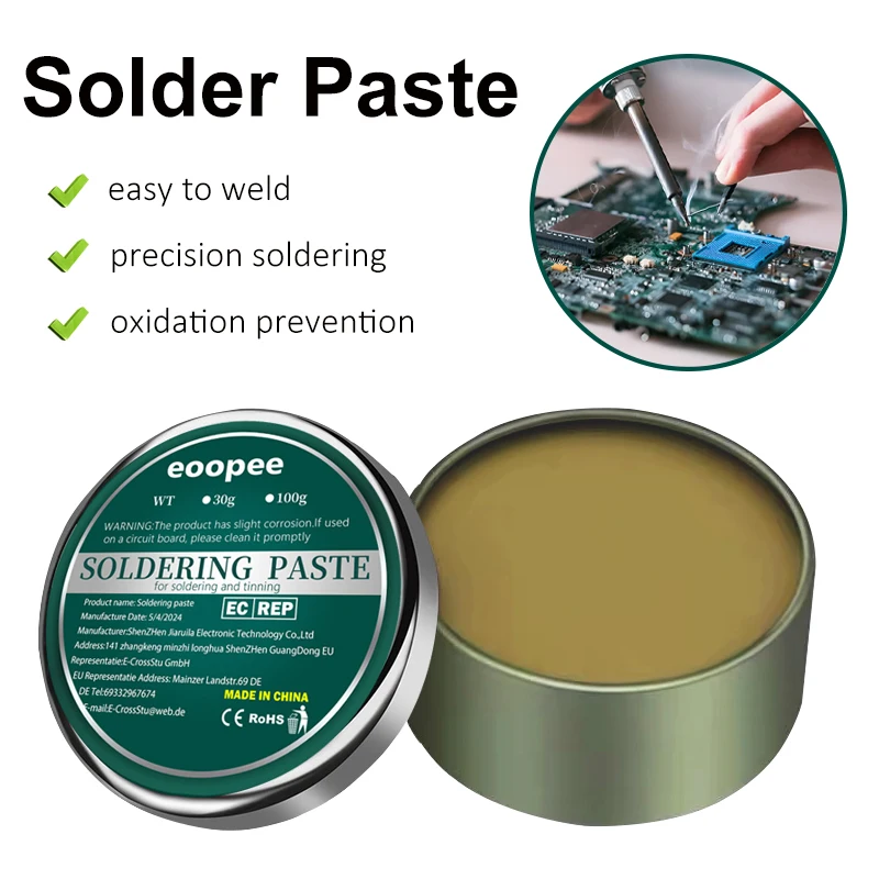 

10/30/100g Soldering Paste Rosin Flux Lead-free Welding Flux Iron Repair Welding Paste Stainless Steel Piece Nickel Wire