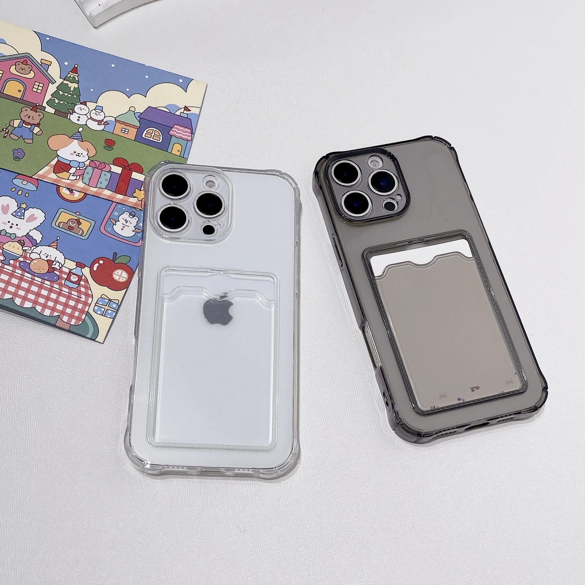 Shockproof Card Slot Pocket Phone Case For iPhone 18 17 16 15 14 13 12 11 Pro Xs Max 6 7 8 Plus Air 17e 16e Clear Wallet Cover - view 5