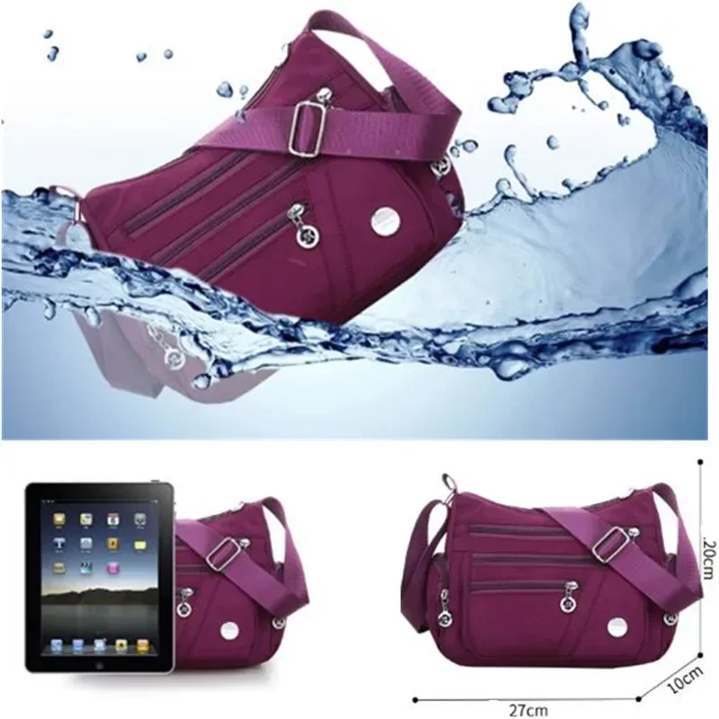 New Women Fashion Waterproof Nylon Oxford Crossbody Bag Shoulder Messenger Bag  High Quality Messenger Handbags Travel Wallet