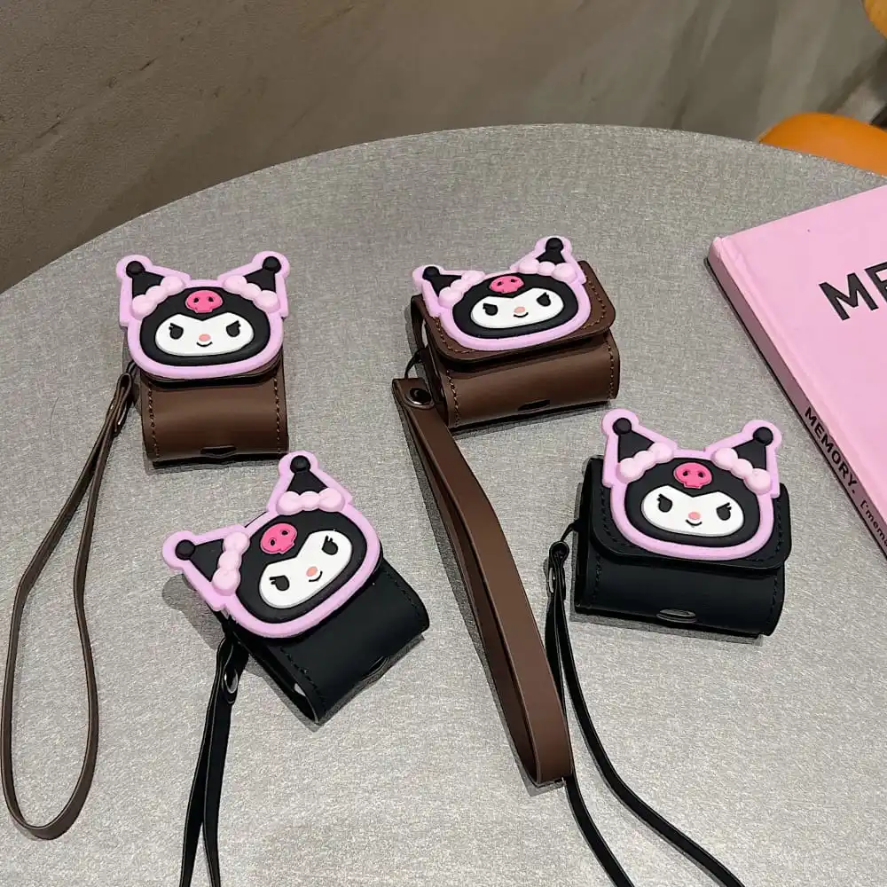 Hot Cute Cartoon Anime Role Kuromi  Case for AirPods 1 2 3 Pro 2rd Bluetooth Earphone Charge Box Soft Leather Protect Cover