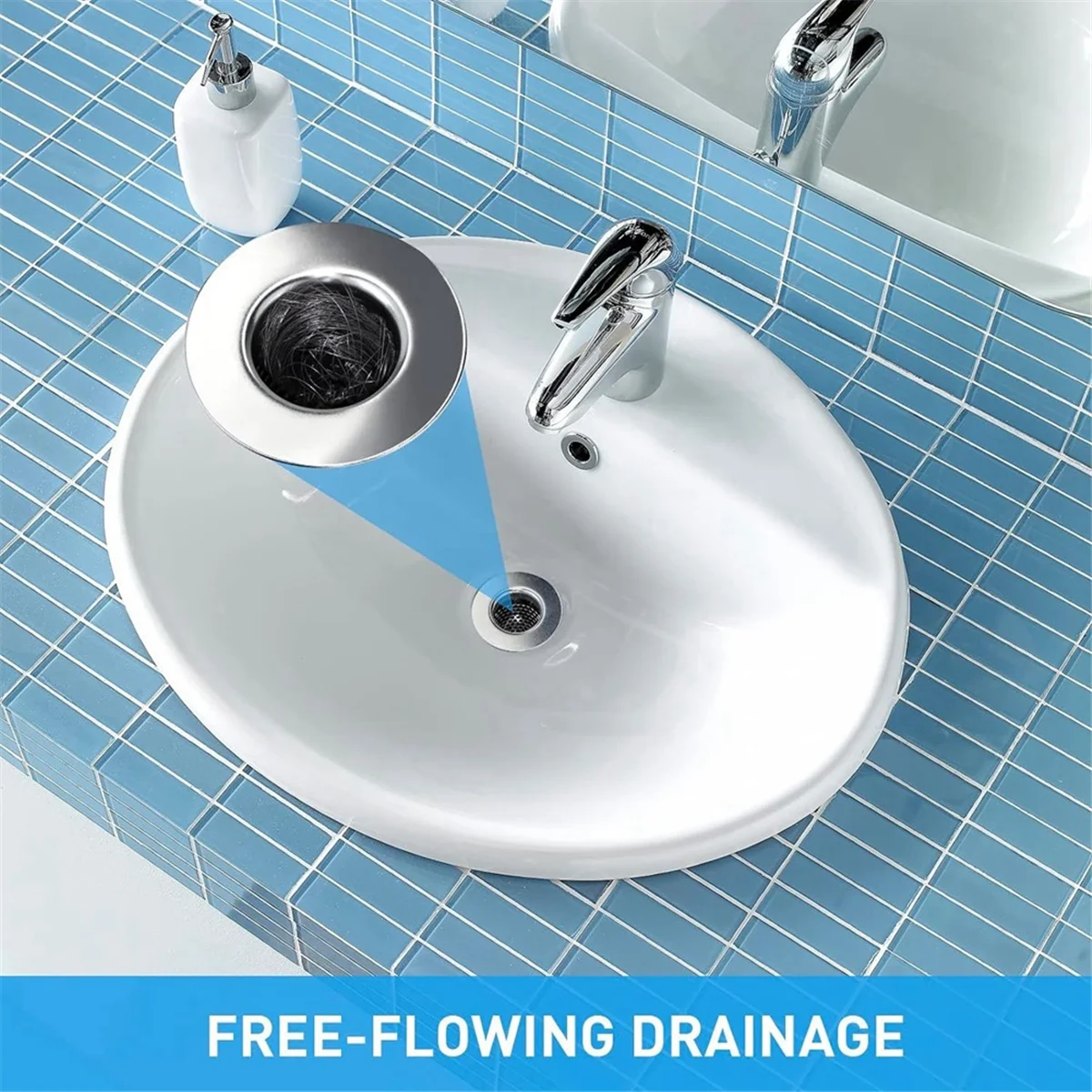 Bathroom Sink Drain Strainers,Small Conical Premium Stainless Steel Porous Hair Catcher, Drainer Filter