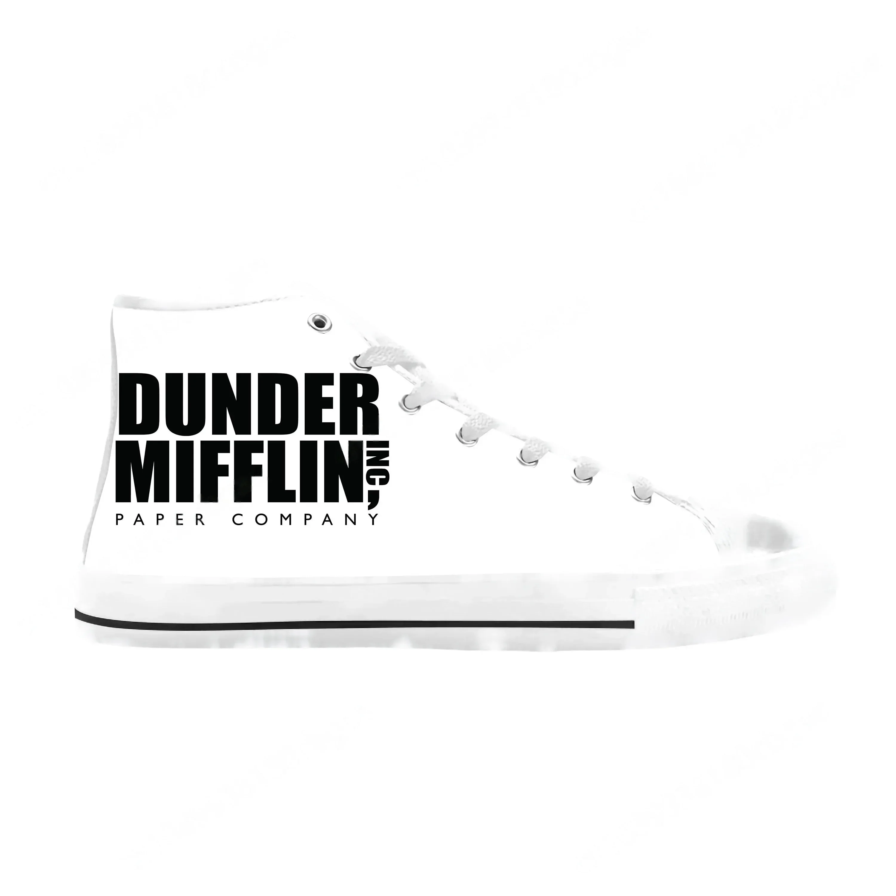 

The Office TV Show Dunder Mifflin Paper Company Casual Cloth Shoes High Top Comfortable Breathable 3D Print Men Women Sneakers