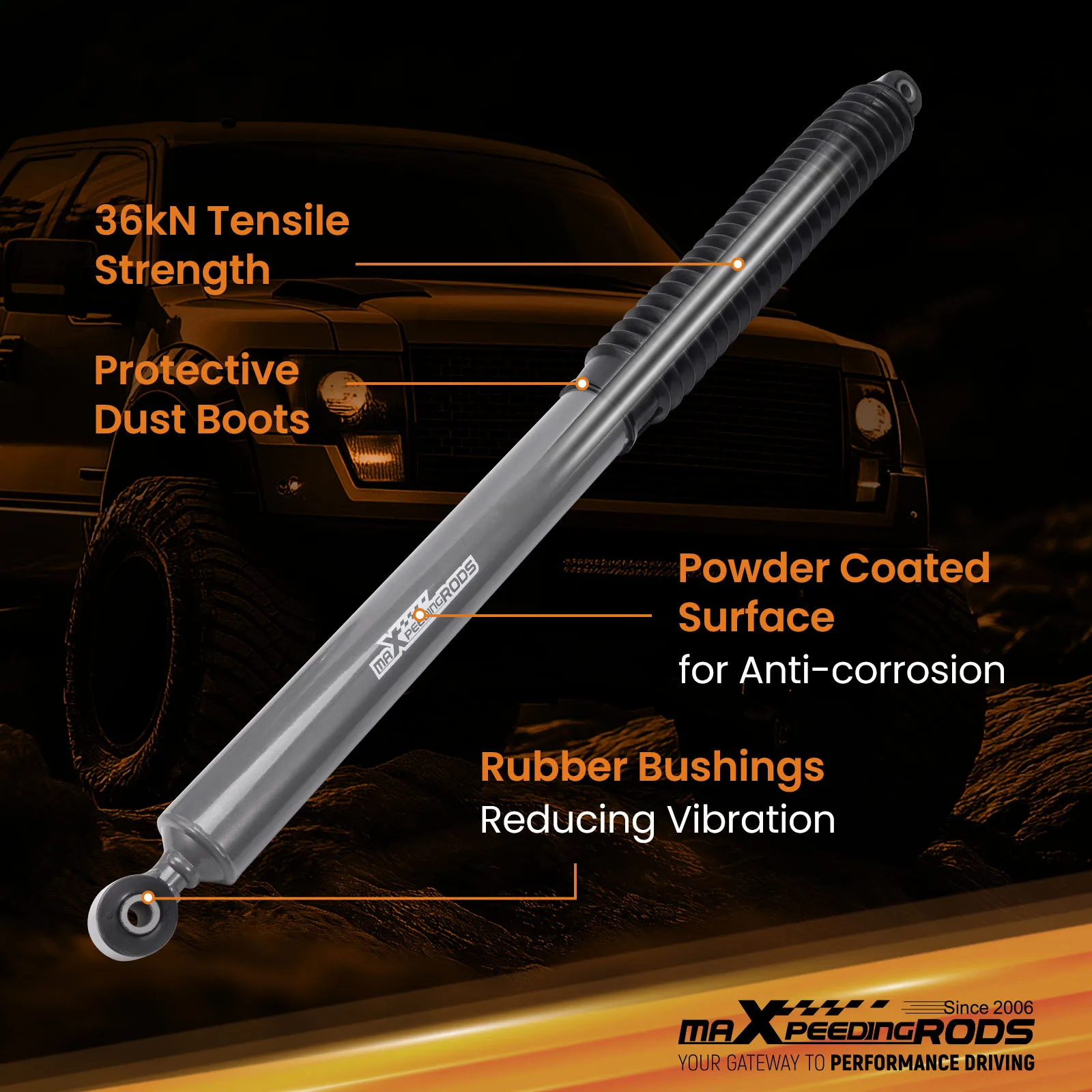 Hintere Stoßdämpfer für Ford F150 2WD 4WD 2009–2023, passend für 4–7,5 Zoll Hubsatz