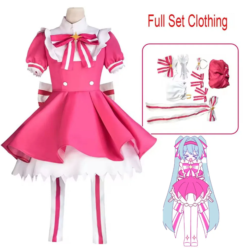 Image of Miku Retry Now Cosplay-Kostüm, Lolita-Prinzessinnenkleid, komplettes Set, Woma-Fantasieanzug, Halloween-Party, Bühnenkleidung